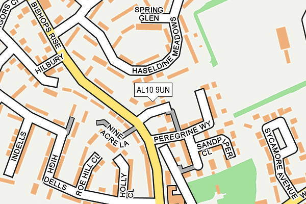 AL10 9UN map - OS OpenMap – Local (Ordnance Survey) AL10 9UN map - OS OpenMap – Local (Ordnance Survey)