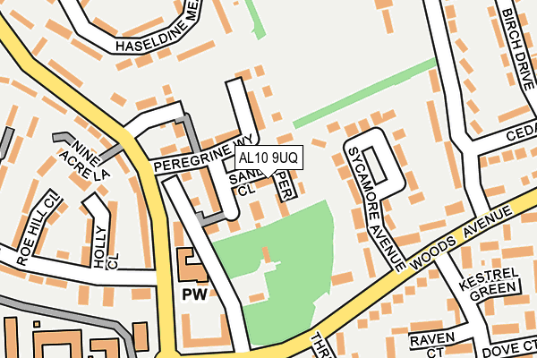 AL10 9UQ map - OS OpenMap – Local (Ordnance Survey) AL10 9UQ map - OS OpenMap – Local (Ordnance Survey)