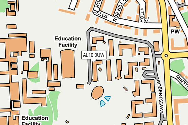 AL10 9UW map - OS OpenMap – Local (Ordnance Survey) AL10 9UW map - OS OpenMap – Local (Ordnance Survey)