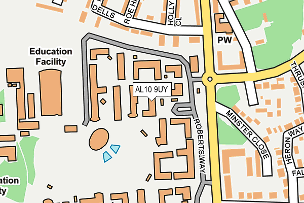 AL10 9UY map - OS OpenMap – Local (Ordnance Survey) AL10 9UY map - OS OpenMap – Local (Ordnance Survey)