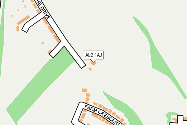 AL2 1AJ map - OS OpenMap – Local (Ordnance Survey) AL2 1AJ map - OS OpenMap – Local (Ordnance Survey)