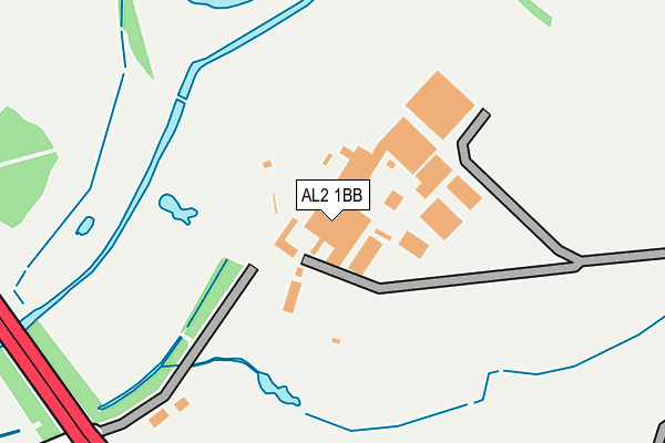 AL2 1BB map - OS OpenMap – Local (Ordnance Survey) AL2 1BB map - OS OpenMap – Local (Ordnance Survey)