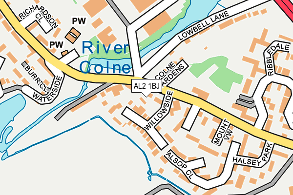 AL2 1BJ map - OS OpenMap – Local (Ordnance Survey) AL2 1BJ map - OS OpenMap – Local (Ordnance Survey)