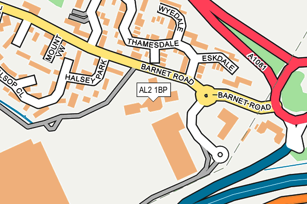 AL2 1BP map - OS OpenMap – Local (Ordnance Survey) AL2 1BP map - OS OpenMap – Local (Ordnance Survey)