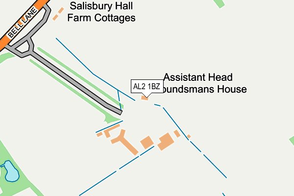 AL2 1BZ map - OS OpenMap – Local (Ordnance Survey) AL2 1BZ map - OS OpenMap – Local (Ordnance Survey)