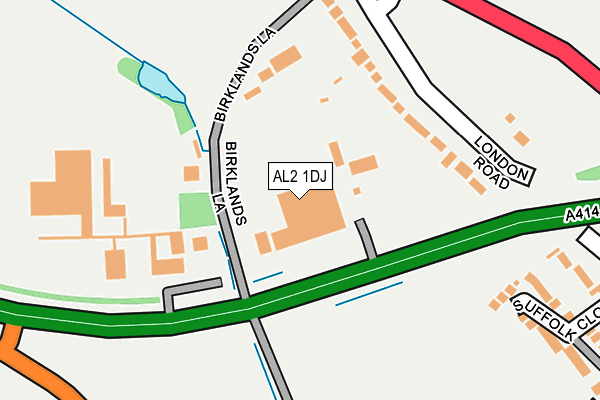 AL2 1DJ map - OS OpenMap – Local (Ordnance Survey) AL2 1DJ map - OS OpenMap – Local (Ordnance Survey)