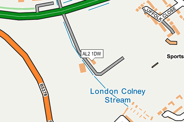 AL2 1DW map - OS OpenMap – Local (Ordnance Survey) AL2 1DW map - OS OpenMap – Local (Ordnance Survey)