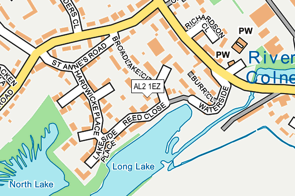 AL2 1EZ map - OS OpenMap – Local (Ordnance Survey) AL2 1EZ map - OS OpenMap – Local (Ordnance Survey)