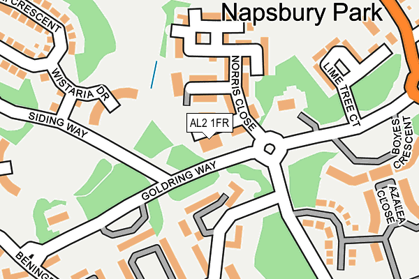 AL2 1FR map - OS OpenMap – Local (Ordnance Survey) AL2 1FR map - OS OpenMap – Local (Ordnance Survey)