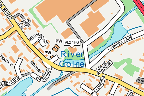 AL2 1HG map - OS OpenMap – Local (Ordnance Survey) AL2 1HG map - OS OpenMap – Local (Ordnance Survey)