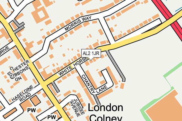 AL2 1JR map - OS OpenMap – Local (Ordnance Survey) AL2 1JR map - OS OpenMap – Local (Ordnance Survey)