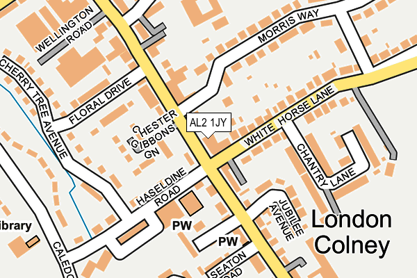 AL2 1JY map - OS OpenMap – Local (Ordnance Survey) AL2 1JY map - OS OpenMap – Local (Ordnance Survey)