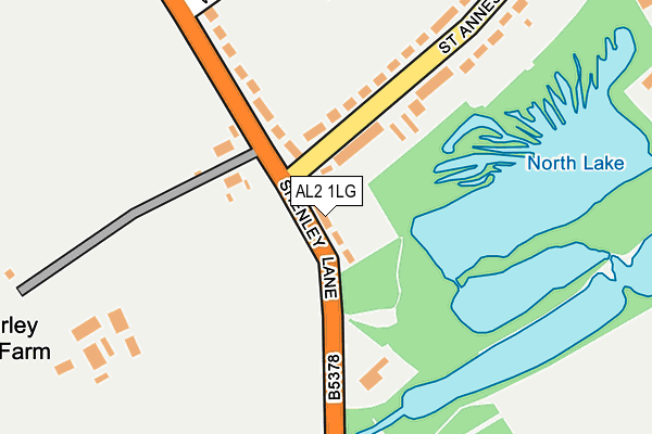 AL2 1LG map - OS OpenMap – Local (Ordnance Survey) AL2 1LG map - OS OpenMap – Local (Ordnance Survey)