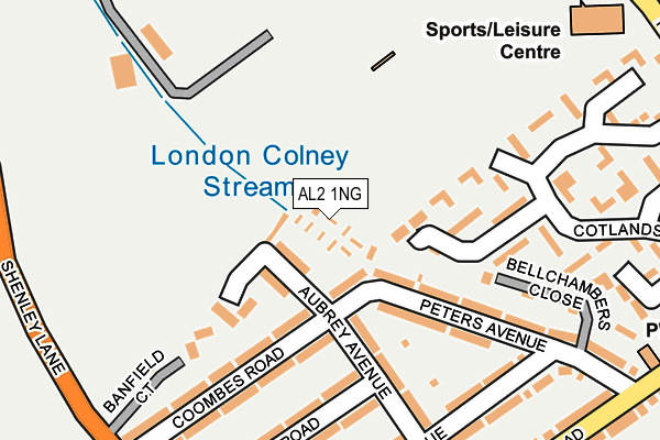AL2 1NG map - OS OpenMap – Local (Ordnance Survey) AL2 1NG map - OS OpenMap – Local (Ordnance Survey)