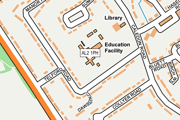 AL2 1PH map - OS OpenMap – Local (Ordnance Survey) AL2 1PH map - OS OpenMap – Local (Ordnance Survey)