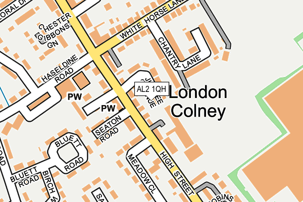 AL2 1QH map - OS OpenMap – Local (Ordnance Survey) AL2 1QH map - OS OpenMap – Local (Ordnance Survey)