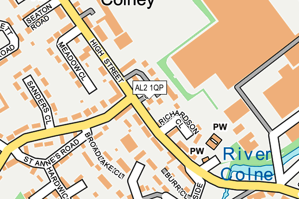 AL2 1QP map - OS OpenMap – Local (Ordnance Survey) AL2 1QP map - OS OpenMap – Local (Ordnance Survey)