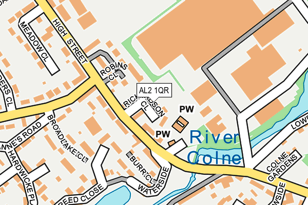 AL2 1QR map - OS OpenMap – Local (Ordnance Survey)
