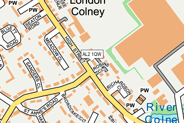 AL2 1QW map - OS OpenMap – Local (Ordnance Survey) AL2 1QW map - OS OpenMap – Local (Ordnance Survey)