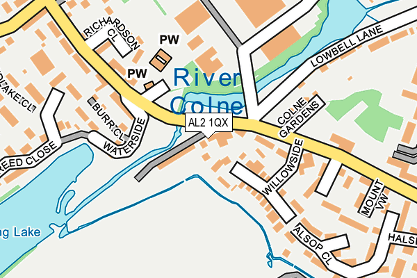 AL2 1QX map - OS OpenMap – Local (Ordnance Survey) AL2 1QX map - OS OpenMap – Local (Ordnance Survey)