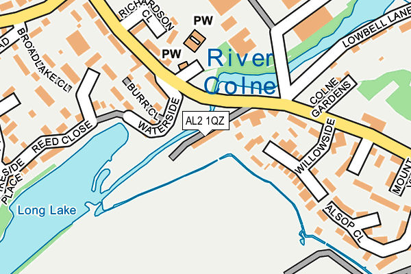 AL2 1QZ map - OS OpenMap – Local (Ordnance Survey) AL2 1QZ map - OS OpenMap – Local (Ordnance Survey)