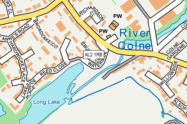 AL2 1RB map - OS OpenMap – Local (Ordnance Survey) AL2 1RB map - OS OpenMap – Local (Ordnance Survey)