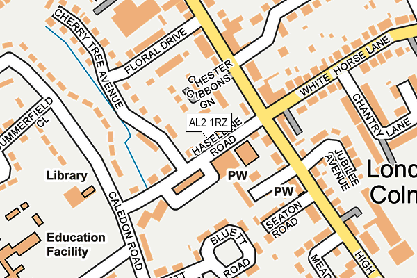 AL2 1RZ map - OS OpenMap – Local (Ordnance Survey) AL2 1RZ map - OS OpenMap – Local (Ordnance Survey)