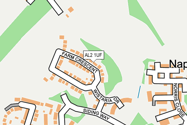 AL2 1UF map - OS OpenMap – Local (Ordnance Survey) AL2 1UF map - OS OpenMap – Local (Ordnance Survey)