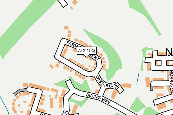 AL2 1UQ map - OS OpenMap – Local (Ordnance Survey) AL2 1UQ map - OS OpenMap – Local (Ordnance Survey)