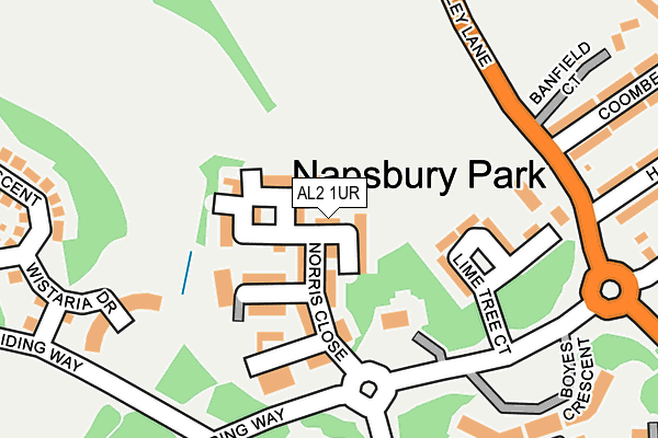 AL2 1UR map - OS OpenMap – Local (Ordnance Survey) AL2 1UR map - OS OpenMap – Local (Ordnance Survey)