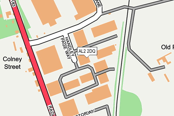 AL2 2DQ map - OS OpenMap – Local (Ordnance Survey) AL2 2DQ map - OS OpenMap – Local (Ordnance Survey)