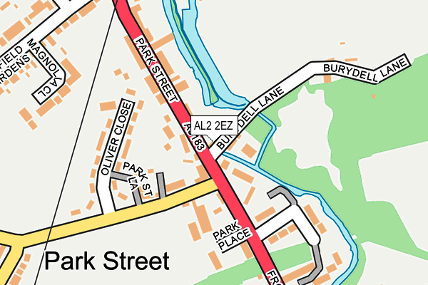 AL2 2EZ map - OS OpenMap – Local (Ordnance Survey) AL2 2EZ map - OS OpenMap – Local (Ordnance Survey)