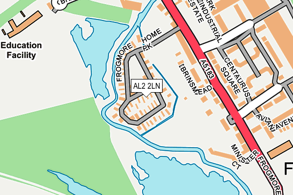 AL2 2LN map - OS OpenMap – Local (Ordnance Survey) AL2 2LN map - OS OpenMap – Local (Ordnance Survey)