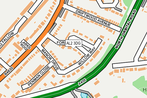 AL2 3DG map - OS OpenMap – Local (Ordnance Survey) AL2 3DG map - OS OpenMap – Local (Ordnance Survey)