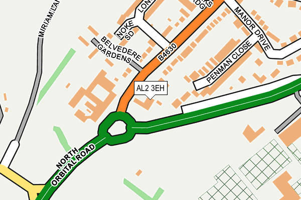 AL2 3EH map - OS OpenMap – Local (Ordnance Survey) AL2 3EH map - OS OpenMap – Local (Ordnance Survey)