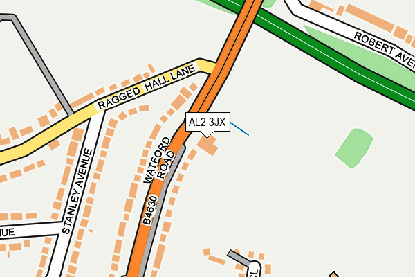 AL2 3JX map - OS OpenMap – Local (Ordnance Survey) AL2 3JX map - OS OpenMap – Local (Ordnance Survey)