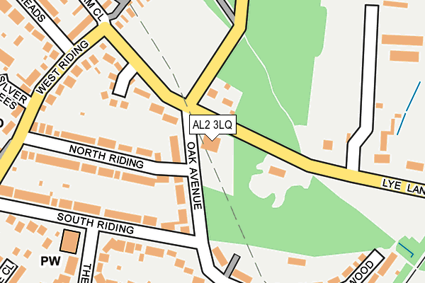 AL2 3LQ map - OS OpenMap – Local (Ordnance Survey) AL2 3LQ map - OS OpenMap – Local (Ordnance Survey)