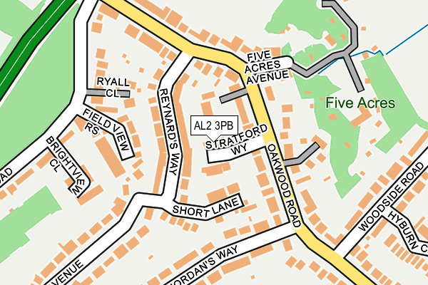AL2 3PB map - OS OpenMap – Local (Ordnance Survey) AL2 3PB map - OS OpenMap – Local (Ordnance Survey)