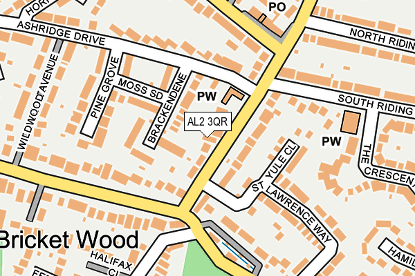 AL2 3QR map - OS OpenMap – Local (Ordnance Survey)