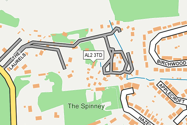 AL2 3TD map - OS OpenMap – Local (Ordnance Survey) AL2 3TD map - OS OpenMap – Local (Ordnance Survey)