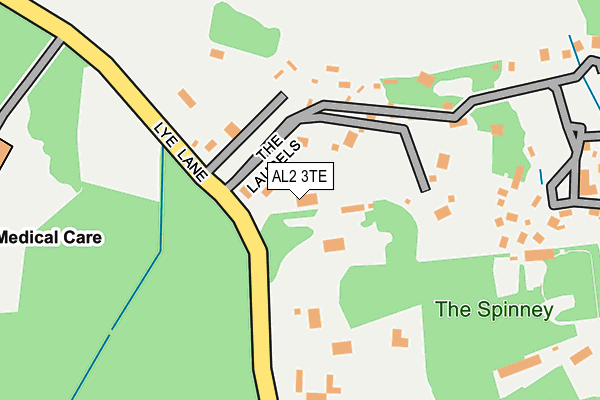 AL2 3TE map - OS OpenMap – Local (Ordnance Survey) AL2 3TE map - OS OpenMap – Local (Ordnance Survey)