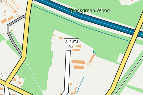 AL2 3TJ map - OS OpenMap – Local (Ordnance Survey) AL2 3TJ map - OS OpenMap – Local (Ordnance Survey)