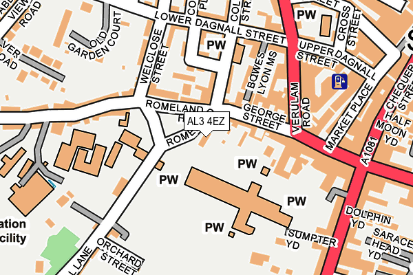 AL3 4EZ map - OS OpenMap – Local (Ordnance Survey) AL3 4EZ map - OS OpenMap – Local (Ordnance Survey)
