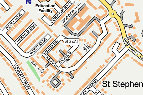 AL3 4GJ map - OS OpenMap – Local (Ordnance Survey) AL3 4GJ map - OS OpenMap – Local (Ordnance Survey)