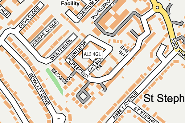 AL3 4GL map - OS OpenMap – Local (Ordnance Survey) AL3 4GL map - OS OpenMap – Local (Ordnance Survey)