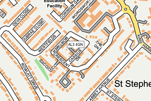 AL3 4GN map - OS OpenMap – Local (Ordnance Survey) AL3 4GN map - OS OpenMap – Local (Ordnance Survey)