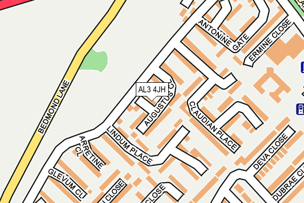 AL3 4JH map - OS OpenMap – Local (Ordnance Survey) AL3 4JH map - OS OpenMap – Local (Ordnance Survey)