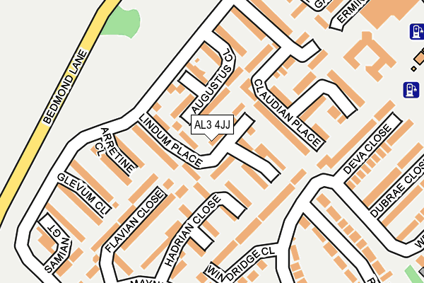 AL3 4JJ map - OS OpenMap – Local (Ordnance Survey) AL3 4JJ map - OS OpenMap – Local (Ordnance Survey)