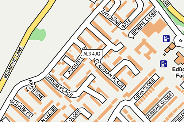 AL3 4JQ map - OS OpenMap – Local (Ordnance Survey) AL3 4JQ map - OS OpenMap – Local (Ordnance Survey)