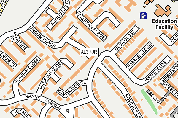AL3 4JR map - OS OpenMap – Local (Ordnance Survey) AL3 4JR map - OS OpenMap – Local (Ordnance Survey)
